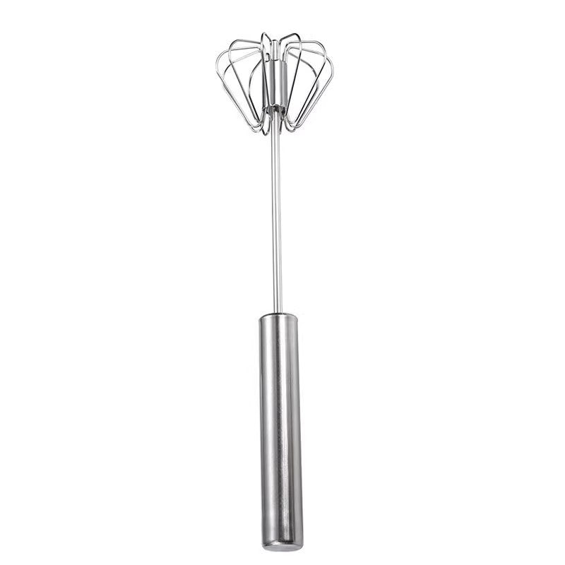 Egg Beater Stainless Steel Manual Semi-Automatic Household Egg Cream Whisk Mixer Baking Tool Plug-in Kitchen