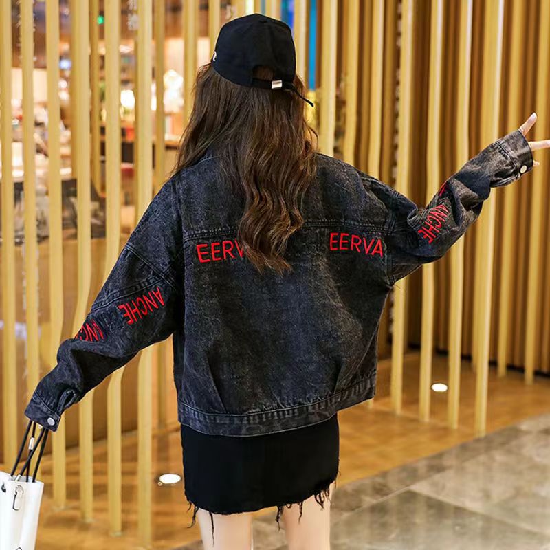 Spring and Autumn Foreign Trade Cross-Border Women's Denim Shirt Trendy Brand Korean Version Street Style Denim Top Women's Export Miscellaneous Denim Jacket