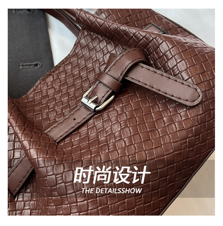 Korean style Niche Sweet Girl Handbag2025New high-end vegetable basket woven bag single shoulder crossbody bag