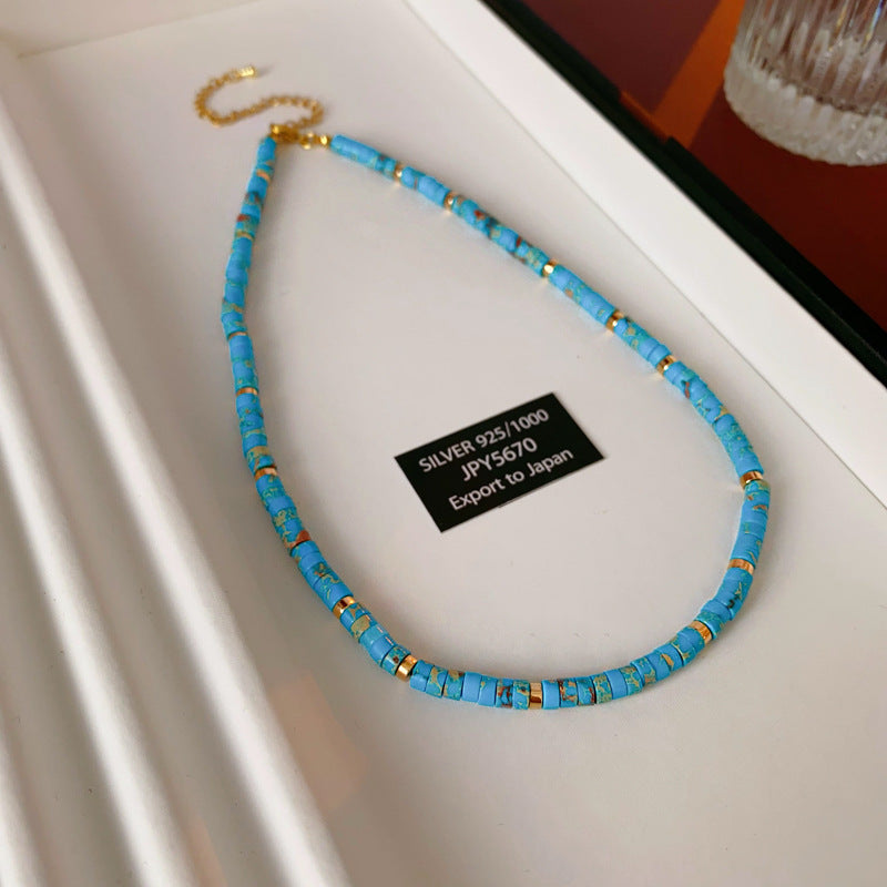 Baroque Freshwater Pearl Necklace Simple Elegant Colorful Beaded Collarbone Chain Niche Light Luxury High-End Sense Necklace for Women