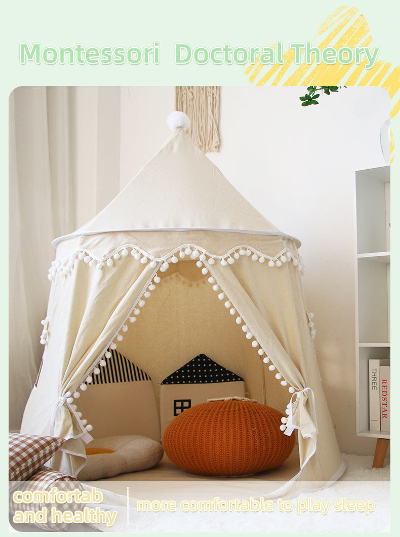 Large Space Children's Tent Portable Indoor Boys Girls Game House Castle Small House