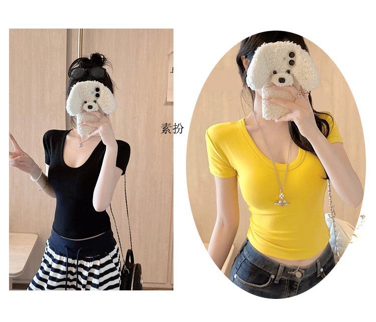 White u Pure Desire Slim Fit Tight Shoulder Short Sleeve t Women's Summer Shirt with Chest Pads Lace Hollow Out Hot Girl Short Top Black