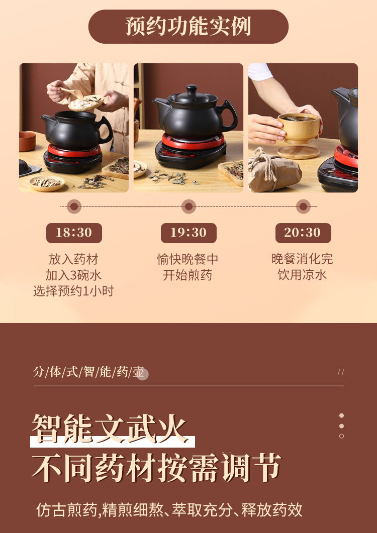 110V Large Capacity Decoction Pot Automatic Health Pot Ceramic Electric Clay Pot for Traditional Chinese Medicine Home Use