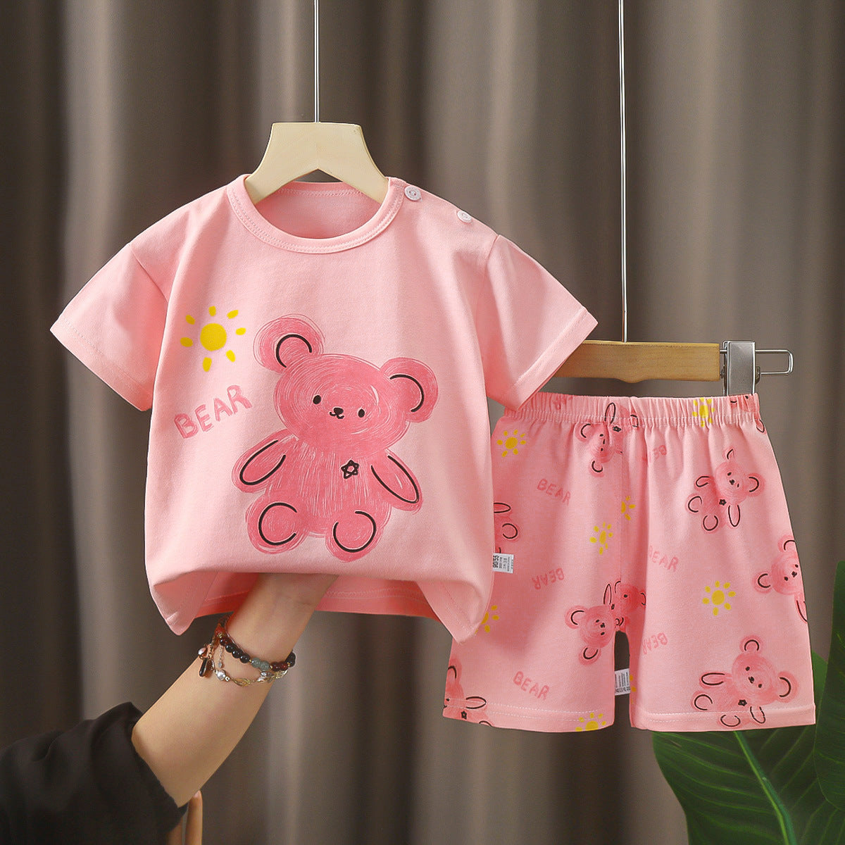 Children's Summer Short Sleeve Set a Cotton-like Boys' and Girls' Clothing t T-shirt Baby Summer Clothing2025Children's Clothing