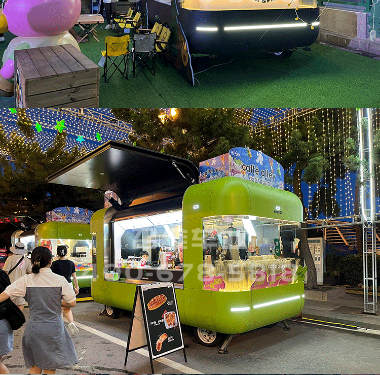 Mobile Breakfast Cart Night Market Food Cart Outdoor Commercial Street Sales Cart Mobile Food Cart Multifunctional Internet Celebrity Snack Cart