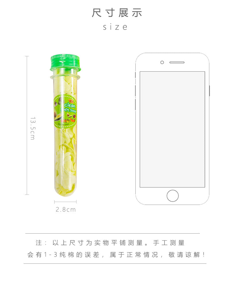 Outdoor Portable Hand Washing Travel Disposable Paper Soap Tablets Test Tube Soap Flower Soap Paper Bottle Flower Shape Soap Tablets