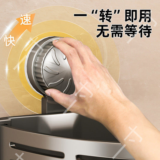 Suction Cup Triangle Basket Storage Rack Bathroom Toilet Wall-Mounted Organizer Rack Washroom Sink Corner No-Drill Organizer
