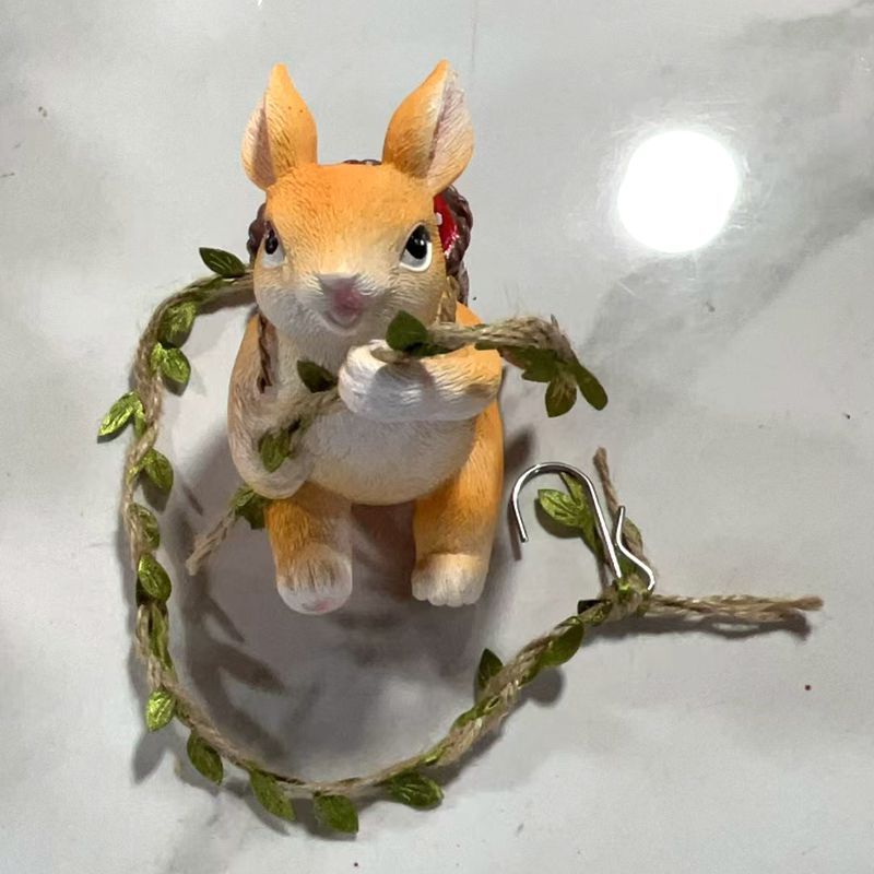 Cute Animal Climbing Bunny Wall Hanging Homestay Outdoor Garden Ornament Courtyard Tree Climbing Landscape Pipe Decoration