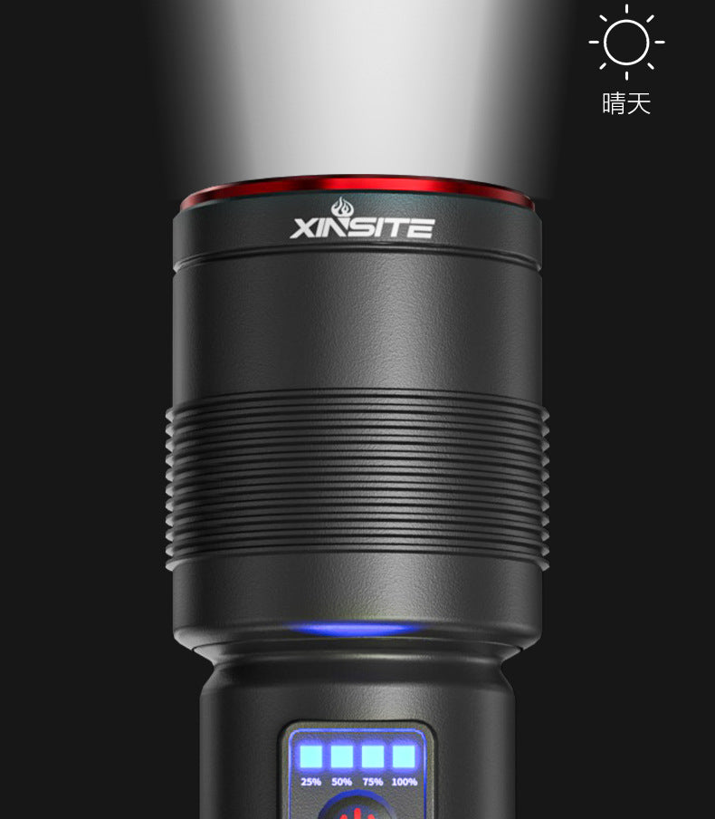 Cross-border Hot-Selling White Laser High-Intensity Side Light COB Zoom Long-Range Multi-Function Flashlight