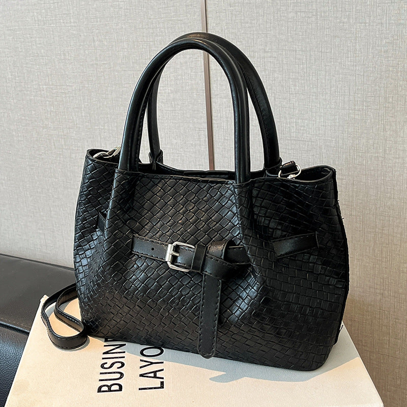 Korean style Niche Sweet Girl Handbag2025New high-end vegetable basket woven bag single shoulder crossbody bag