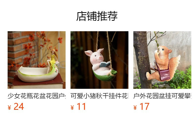 Cute Animal Climbing Bunny Wall Hanging Homestay Outdoor Garden Ornament Courtyard Tree Climbing Landscape Pipe Decoration