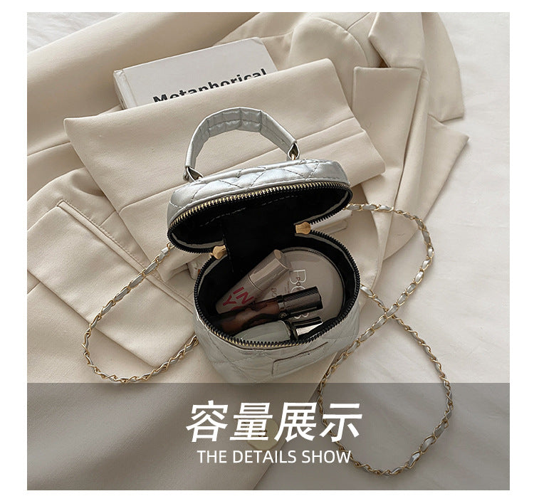 Women's Spring Summer Bag2025New Diamond Chain Bag High-End Fashionable Crossbody Bag Versatile Handheld Small Square Bag