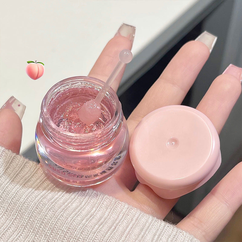 SUSU SKY Peach Honey Pot Lip Makeup Set Moisturizing Hydrating Autumn Winter Anti-Chap Exfoliating Nourishing Repair