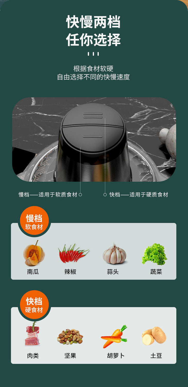 Meat Grinder Stainless Steel Multifunctional Household Small Food Processor Commercial Blender Kitchen Baby Food Gift