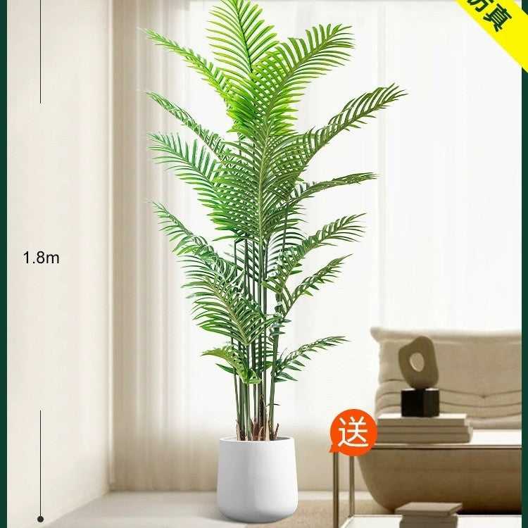 Artificial Green Plant High-End Light Luxury Anthurium Floor Potted Fake Flower Tree Indoor Living Room Bionic Plant Decorative Ornament