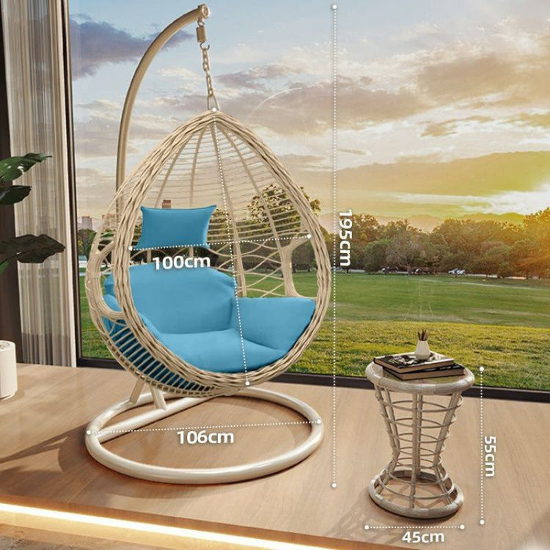 Outdoor Hanging Basket Chair Swing Courtyard Double Hanging Chair Home Balcony Indoor Internet Celebrity Bird's Nest Hammock Rattan Chair Rocking Chair