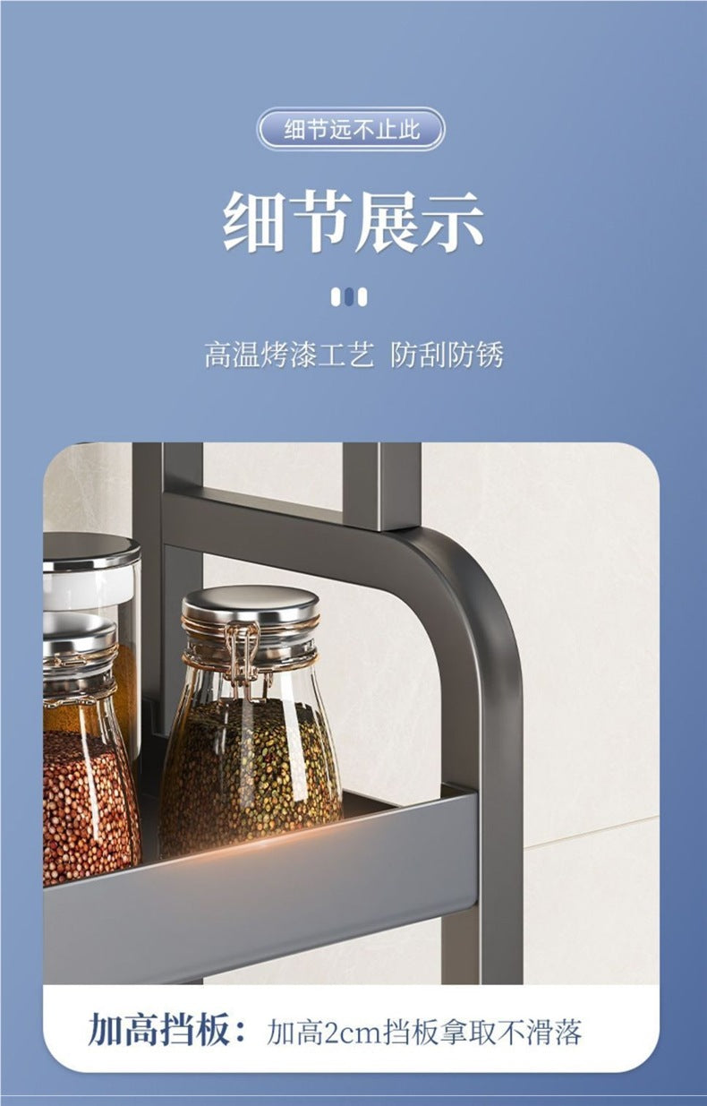 Kitchen Spice Rack Knife Holder Countertop Multifunctional Seasoning Kitchenware Storage Rack Multi-layer Stainless Steel Wholesale