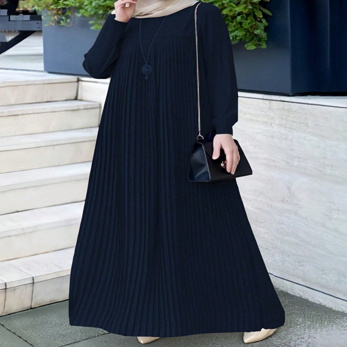 Muslim2025New Dress Women's Clothing Cross-Border Middle East Showstopper Long Dress Elegant and Fashionable