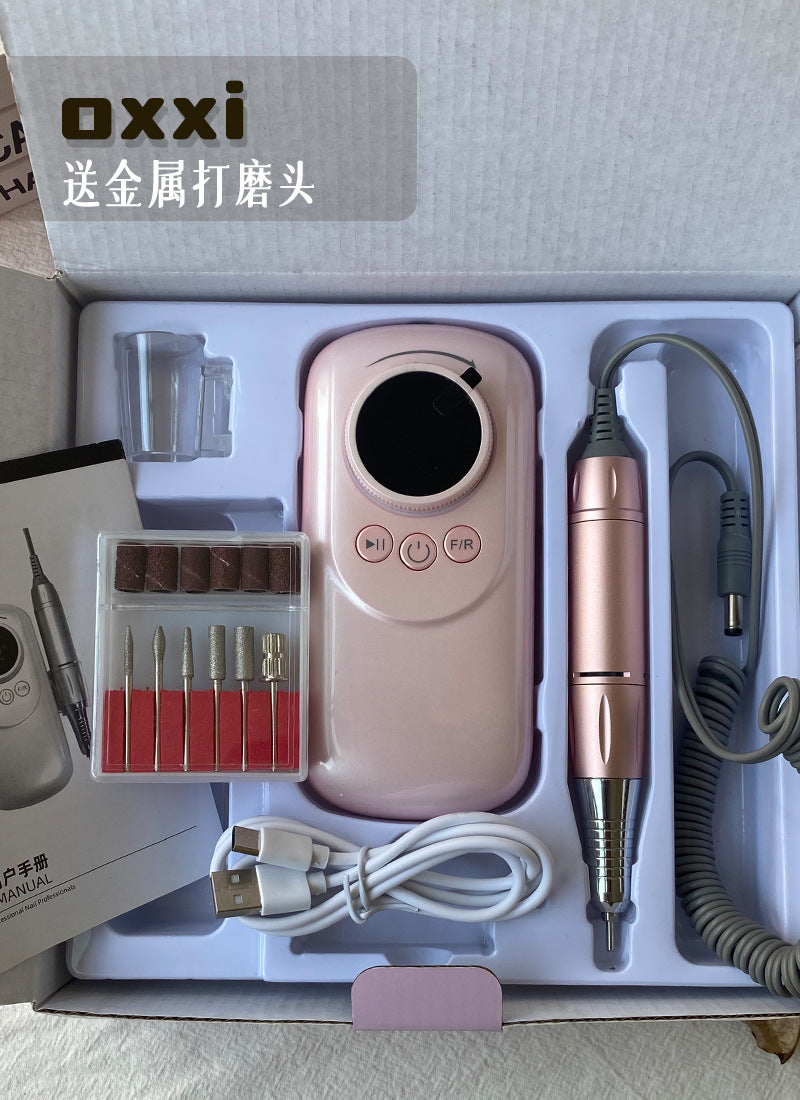 OXXI Japanese Style Rechargeable Portable Cuticle Remover Nail Polish Remover Nail Drill Machine for Nail Salon Use