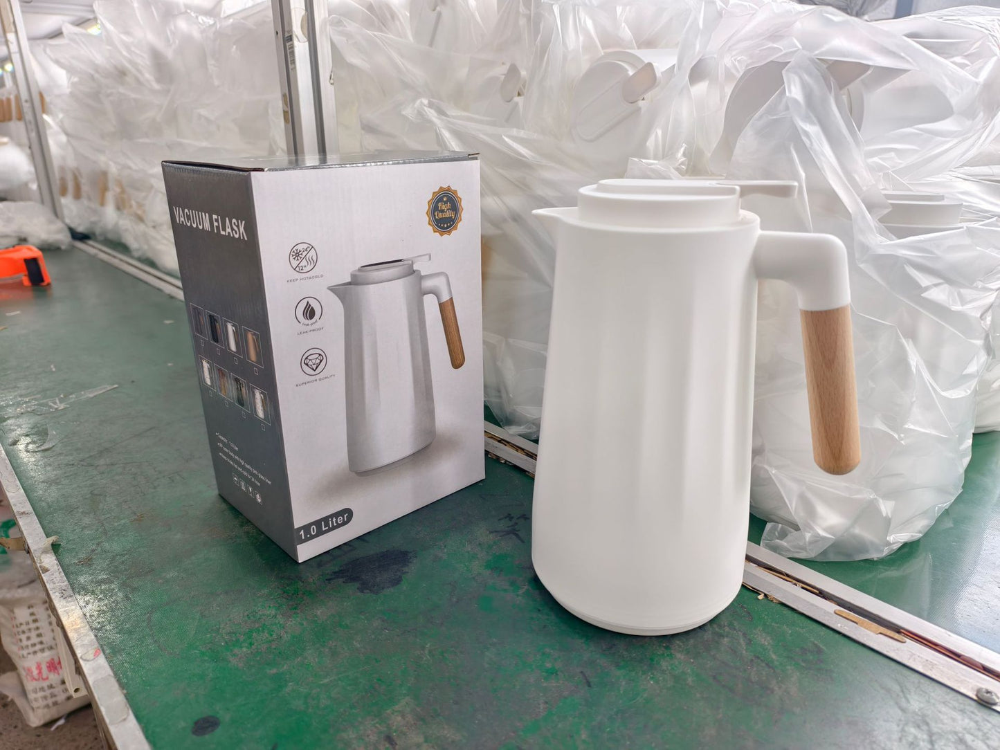 Cross-Border Insulated Kettle Household Glass Inner Liner Warm Kettle Simple Office Coffee Large Capacity Hot Water Kettle Insulated Water Kettle