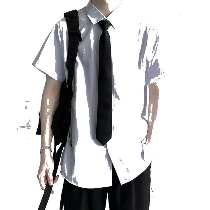Dk uniform men's 2023 summer new short-sleeved shirt Japanese college style shirt couple graduation class uniform good quality