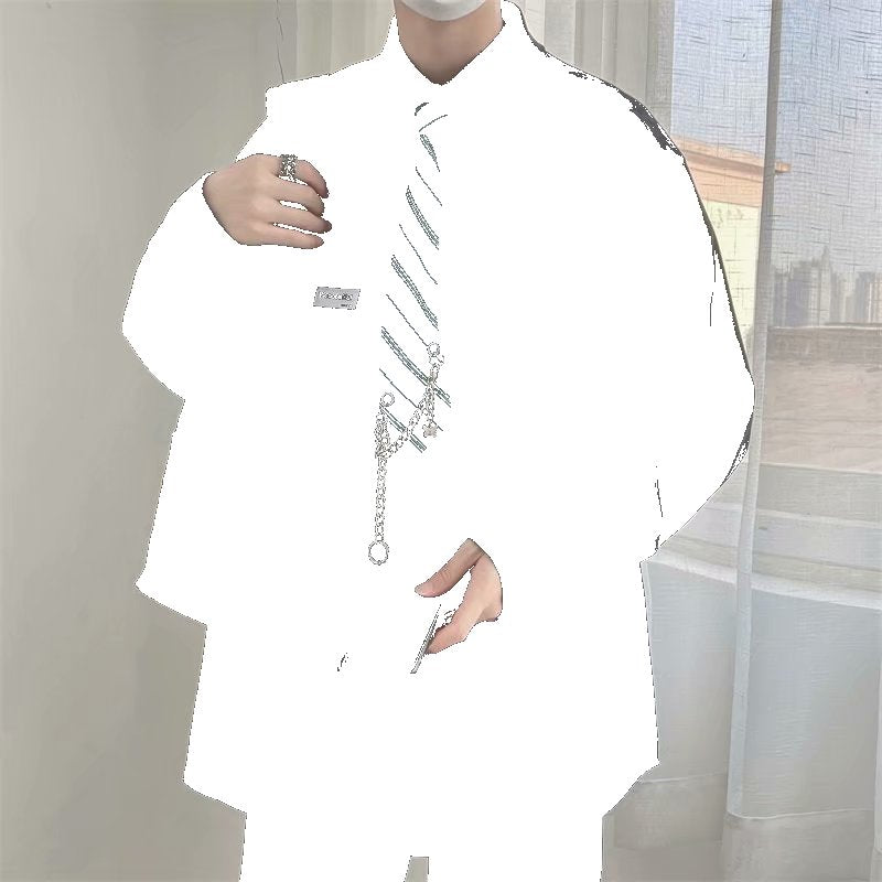Dk uniform men's 2023 summer new Japanese style fresh long-sleeved shirt trendy brand loose bf college style shirt