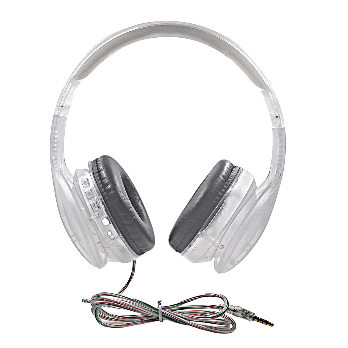 Cross-border New Transparent Headset Bluetooth Earphones Wired Gaming Bluetooth Earphones Noise Cancelling Headset