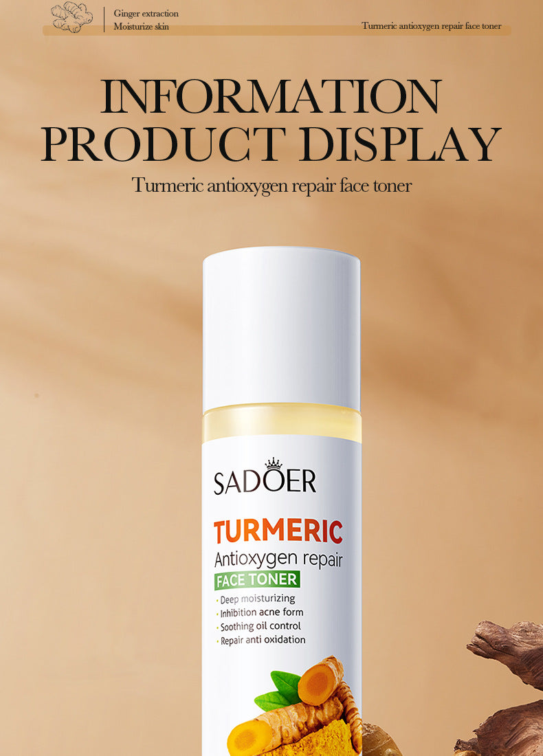Full English Turmeric Skincare Set SADOER Cleansing, moisturizing, hydrating five-piece set for cross-border foreign trade wholesale