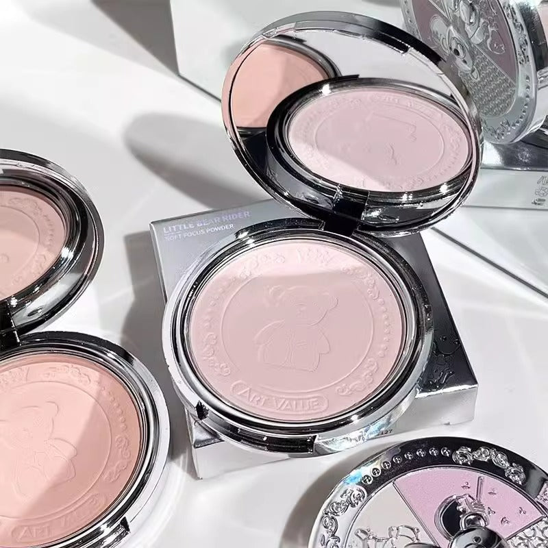ART VALUE Bear Knight Soft Focus Powder Setting Powder Oil Control Long-lasting Waterproof Sweatproof Mom's Good Skin A44