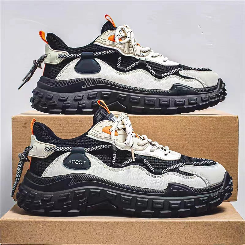 Hot-Selling Men's Shoes Spring Summer Breathable Mesh Shoes Versatile Men's Sports Sneakers Casual Running Thick-Soled Tire Dad Shoes