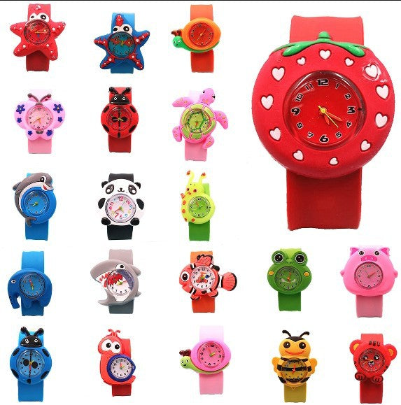 Children's Watch Cartoon Pat Watch Kindergarten Elementary School Silicone Toy Pat Circle Anime Peppa Pig Electronic Watch