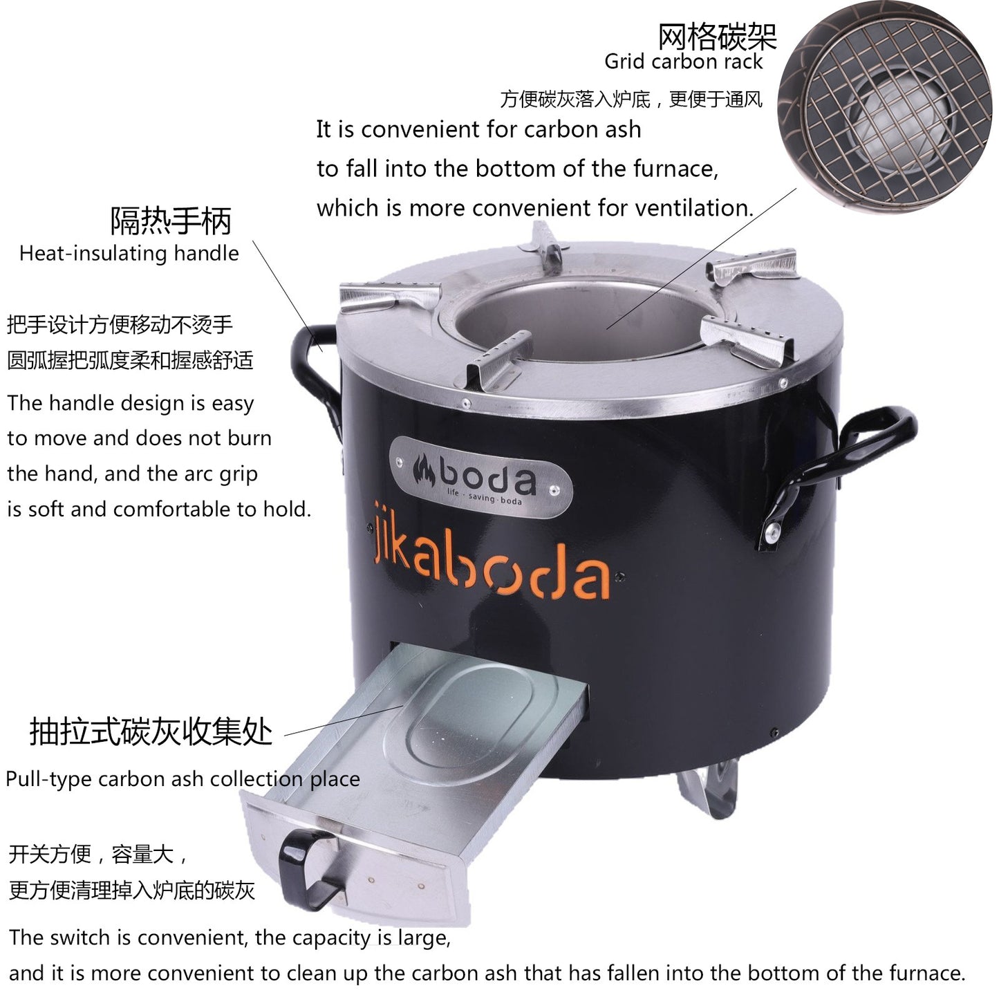 Export multifunctional African stove cook stove Carbon stove stainless steel wood stove outdoor camping picnic cookware