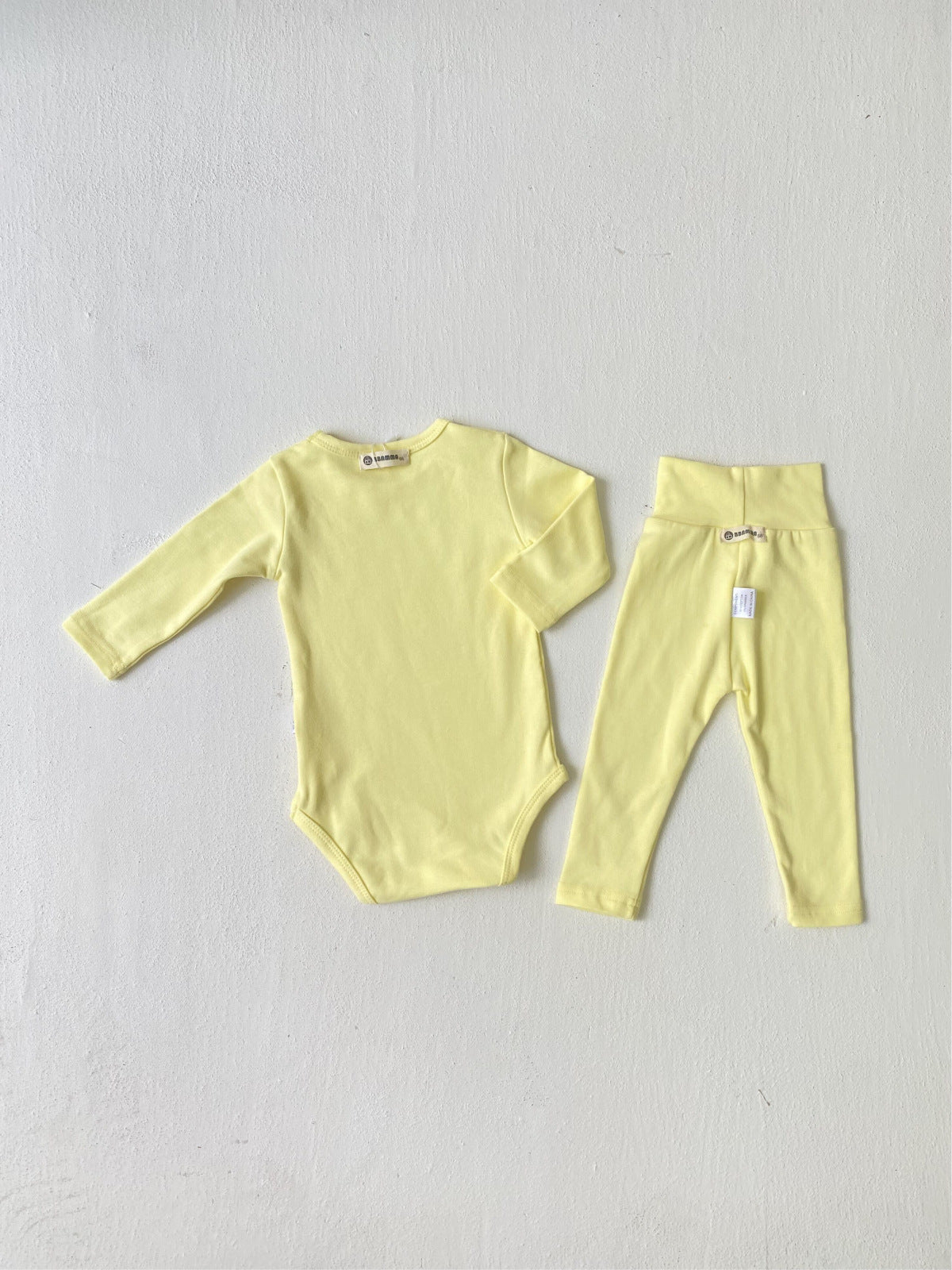 Baby Romper Spring and Autumn a High-Waist Belly Protection Pants Set Baby Spring and Autumn Triangle Romper Bodysuit Jumpsuit