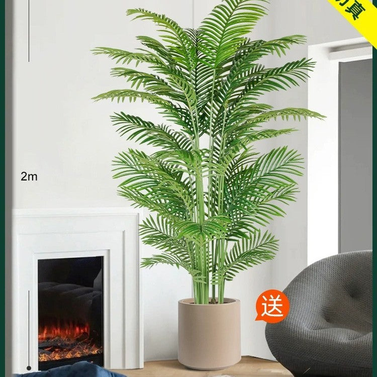 Artificial Green Plant High-End Light Luxury Anthurium Floor Potted Fake Flower Tree Indoor Living Room Bionic Plant Decorative Ornament