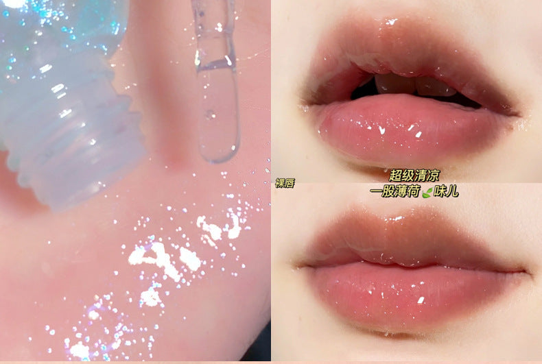 Gege bear Gogo Bear Bowknot Radiant Lip Gloss Hydrating Moisturizing Nourishing Lip Line Reducing Jar Lip Oil