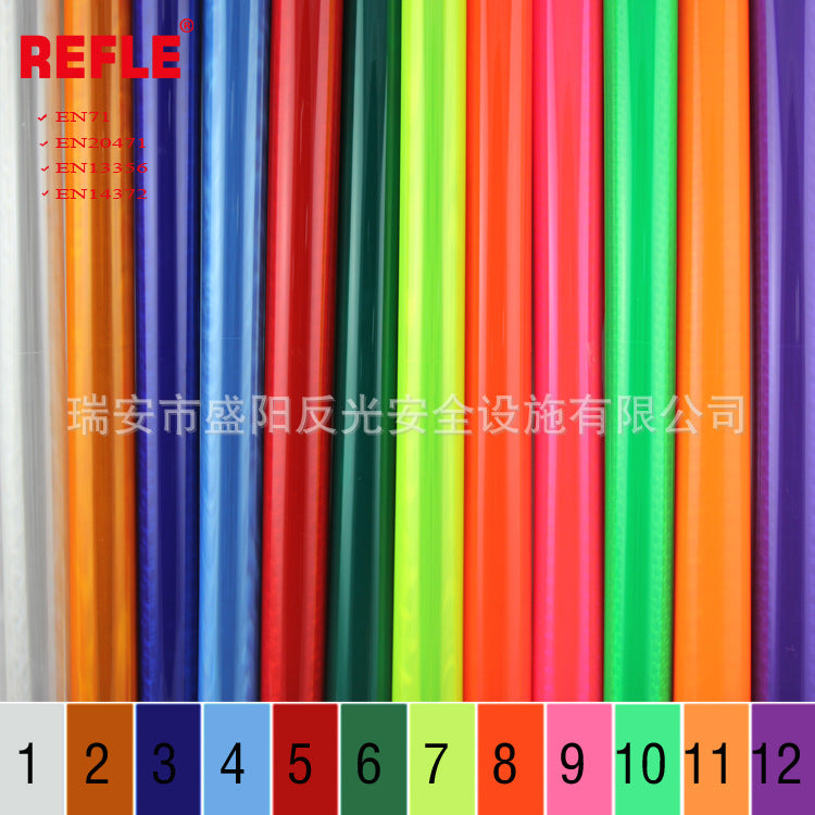 Cross-border Exclusive In-Stock Colorful Bicycle Rim Tire Reflective Stickers Colorful children's balance bike reflective stickers