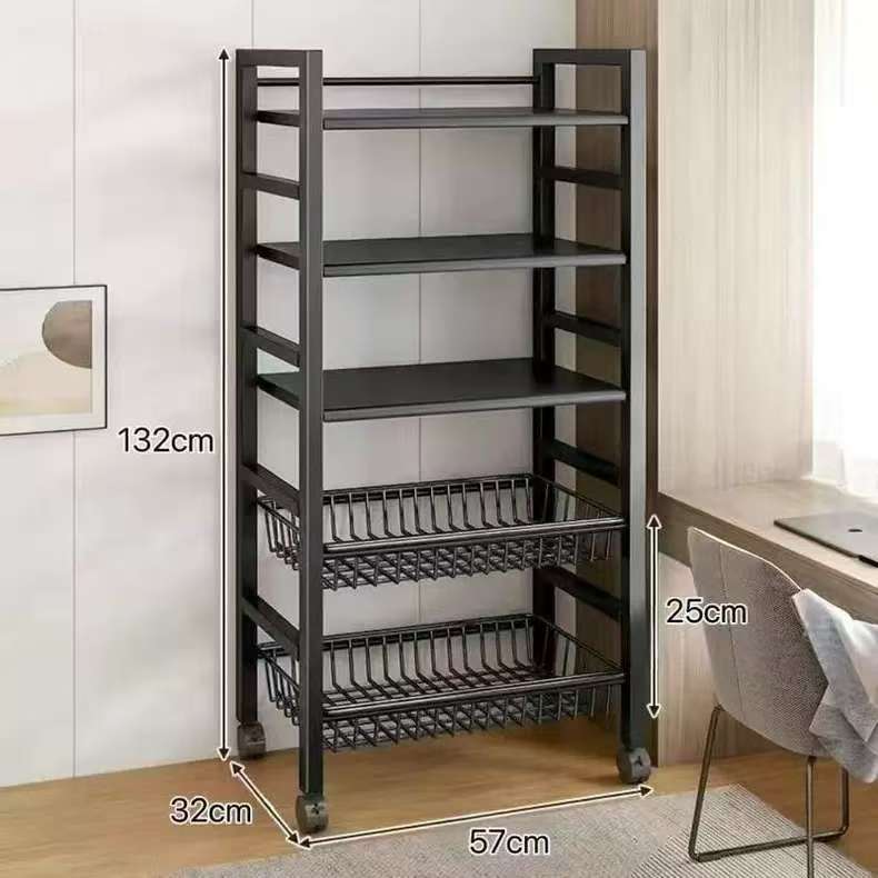 Kitchen Vegetable Basket Floor-standing Storage Rack Multi-layer Storage Vegetable and Fruit Rack Multi-functional Household Storage Basket