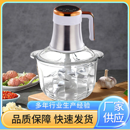Household Electric Meat Grinder Kitchen Convenient Vegetable Chopper Meat Mincer Blender Manufacturer Supply Visual Glass Food Processor