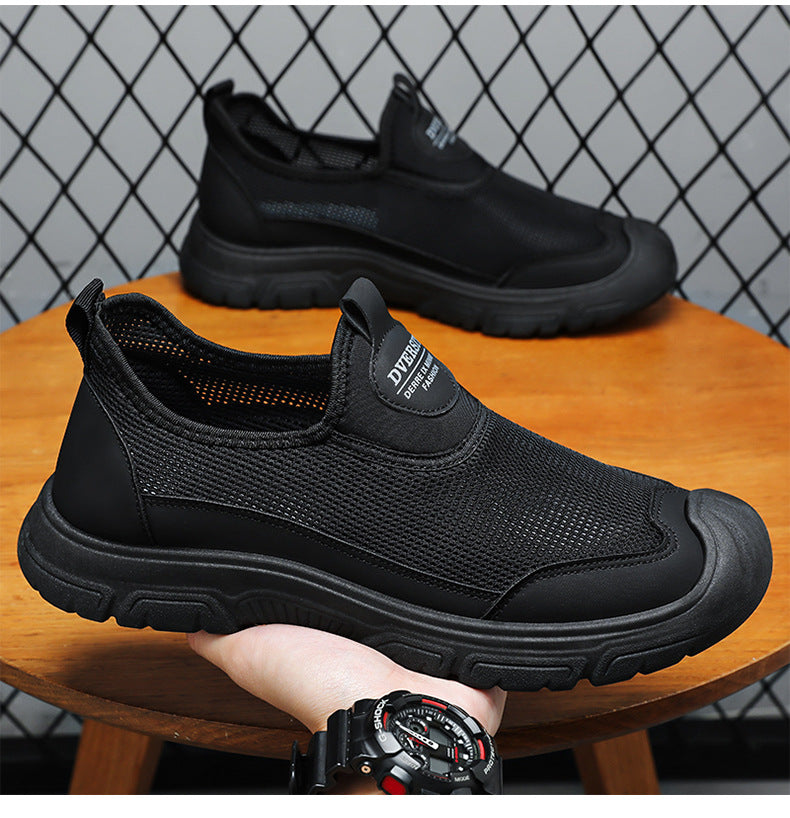 Men's Breathable Casual Shoes Summer New Fashion Sports Shoes Dropshipping Versatile Single Shoes Soft Sole Comfortable Dad Shoes