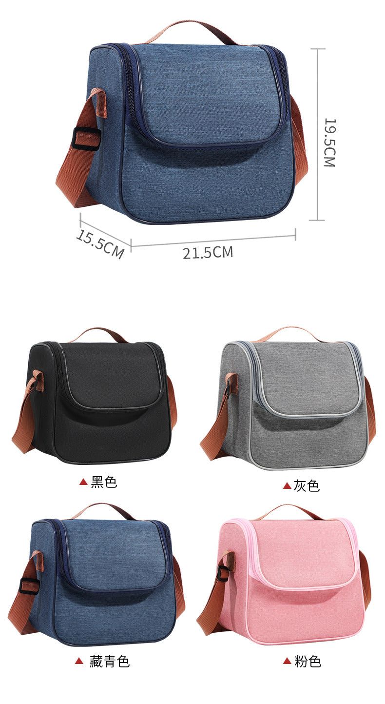 Simple Outdoor Large Capacity Lunch Box Storage Bag, Crossbody Multifunctional Lunch Bag, Portable Handheld Insulated Bento Bag