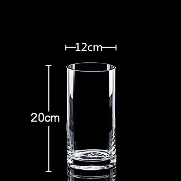 Zefei One-Piece Dropshipping Internet Celebrity Transparent Straight Glass Vase Bedroom Desktop Living Room Dining Table Fresh Flower Arrangement Ornament