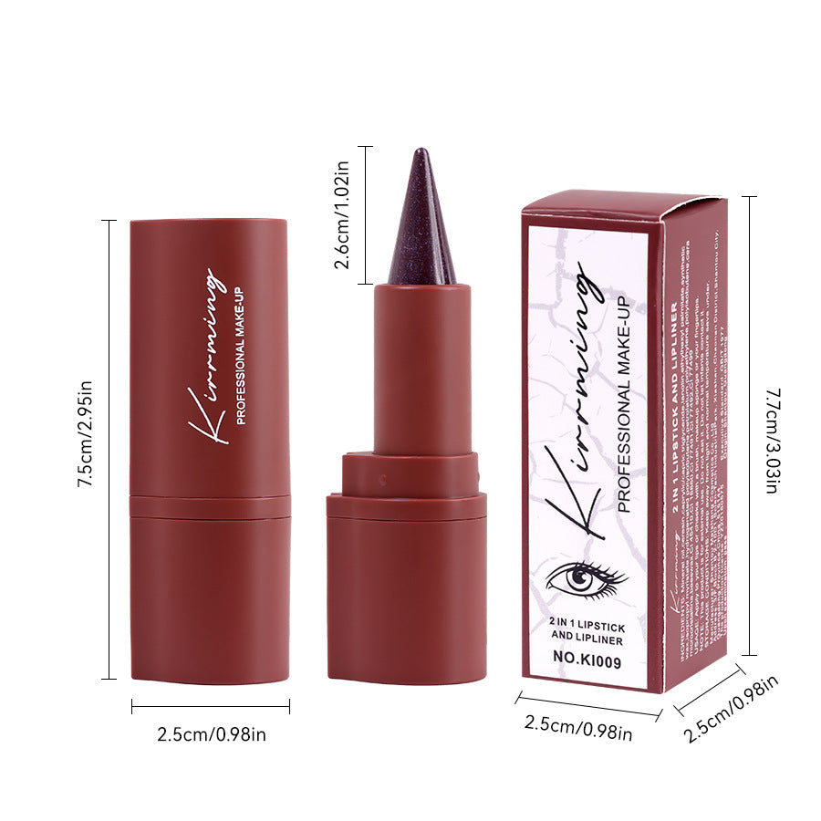 Cross-border Exclusive Hot-Selling Items KIRRMING 2-in-1 Eyeliner Lipstick 4Waterproof Long-lasting Matte Eyeliner