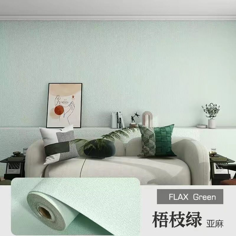 100Thickened Linen Wall Fabric Self-Adhesive Wallpaper for Home Use, Waterproof and Moisture-Proof, Self-Adhesive Cement Wall