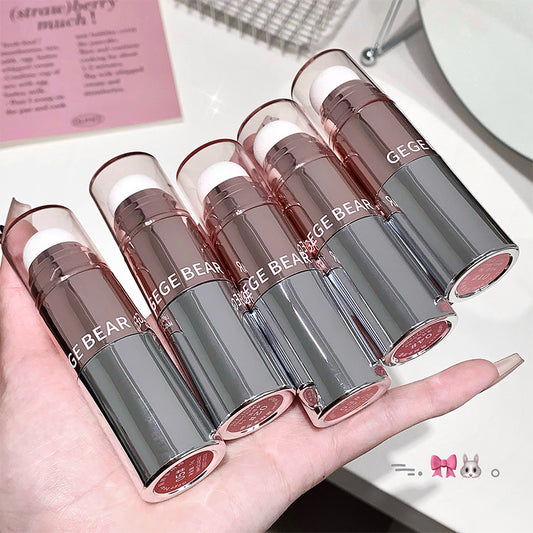 Gogo Bear Lip and Cheek Multi-use Cream Blush Colorful Vitality Long-lasting Matte Lip Mud Lip Gloss Rouge Cream Double-ended1283