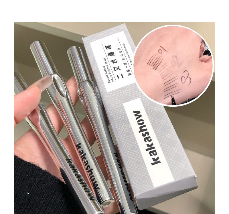 kakashow Two-Pronged Eyebrow Pencil with Fluorescent Hair, Distinct Wild Eyebrows, Waterproof and Sweatproof, Natural Look C479
