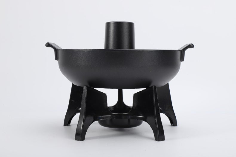 Old Beijing Shabu-Shabu Thickened Charcoal Elephant Trunk Hot Pot Solid Wine Utensils Clear Soup Hot Pot Classic Traditional Style Cooking Hot Pot