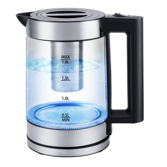 European Standard Export Household Glass High Borosilicate with Filter Net GLASS 1.8L Lianjiang Electric Kettle Factory