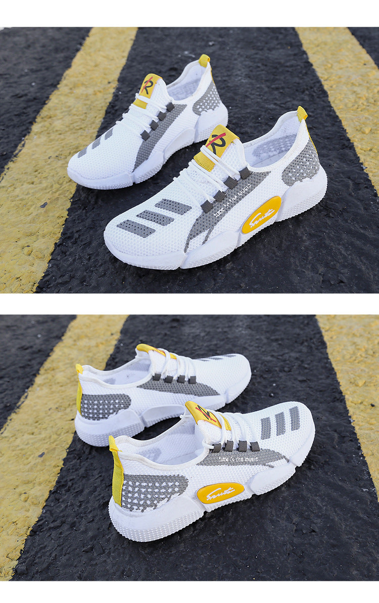 Men's Sneakers2024Spring New Trendy Casual Shoes Running Shoes Couple Shoes Mesh Flyknit Shoes Export