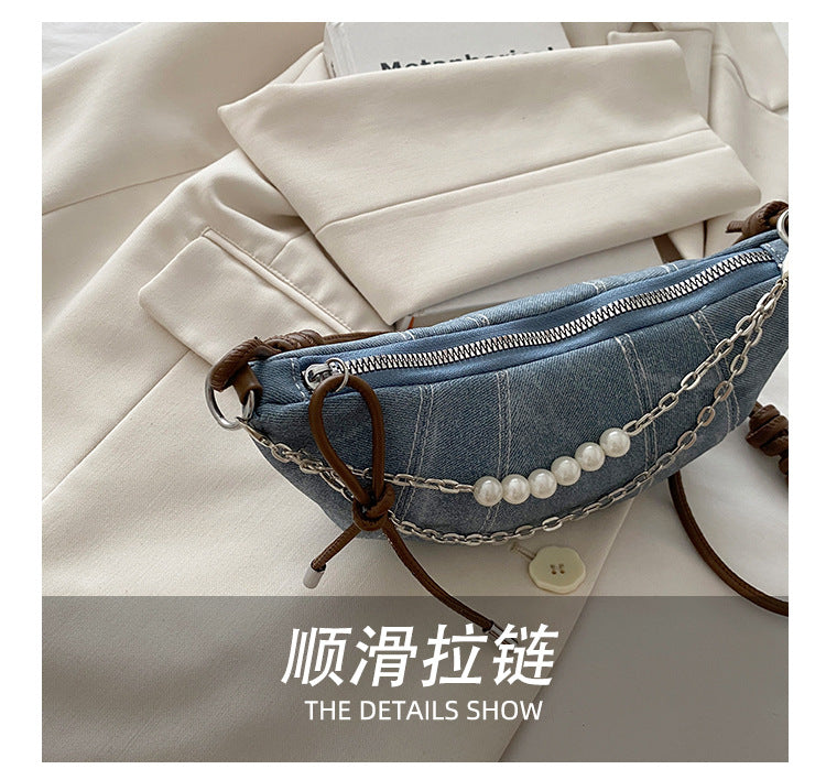 French Niche Ox Horn Bag for Women Shoulder Bag2025New Fashion Dumpling Bag Versatile Simple Crossbody Bag Export