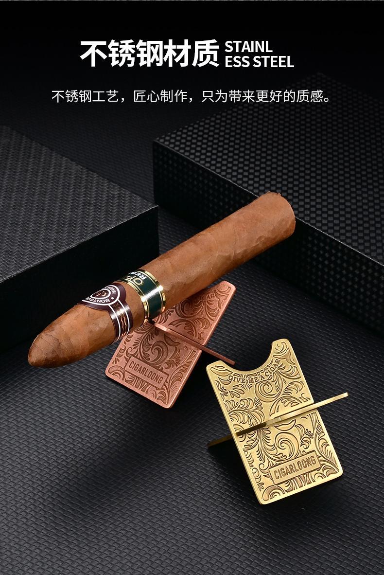 Dragon Eggplant （CIGARLOONG） Cigar Holder Lightweight Cross Portable Stainless Steel Folding Open and Close Holder